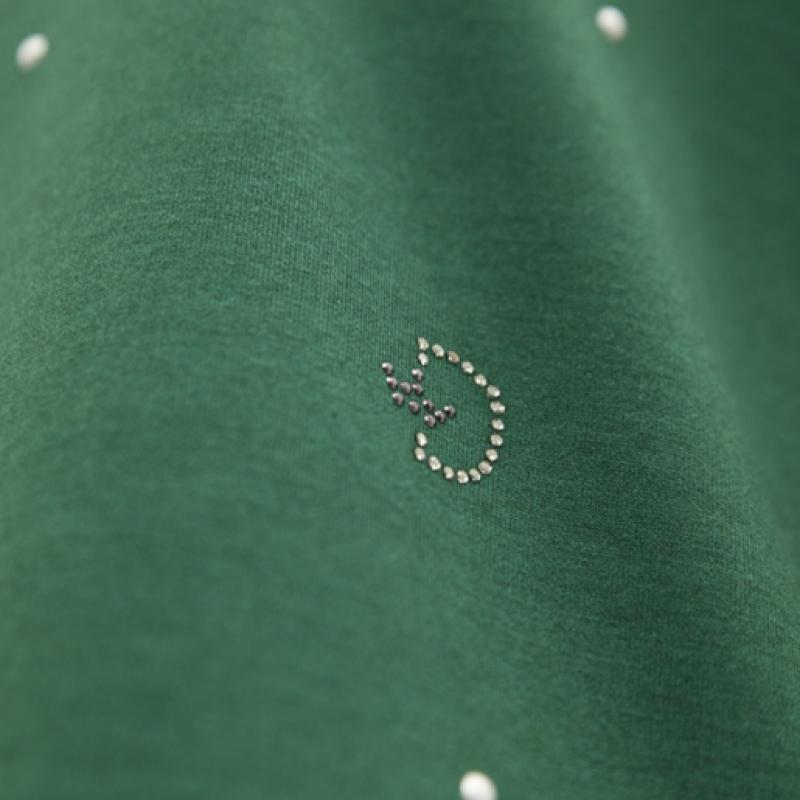Shiz Madam Round Fleece Cubic Pattern Ribbed T57450