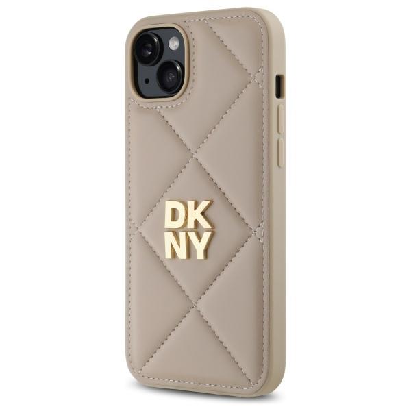 Dkny Dkhcp15Mpqdsle Iphone 15 Plus 6.7  Beżowy/Beige Quilted Stack Logo