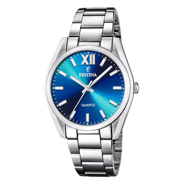 Montre - FESTINA - F20622/I - Acier inoxydable - Fond bleu - Verre minéral
