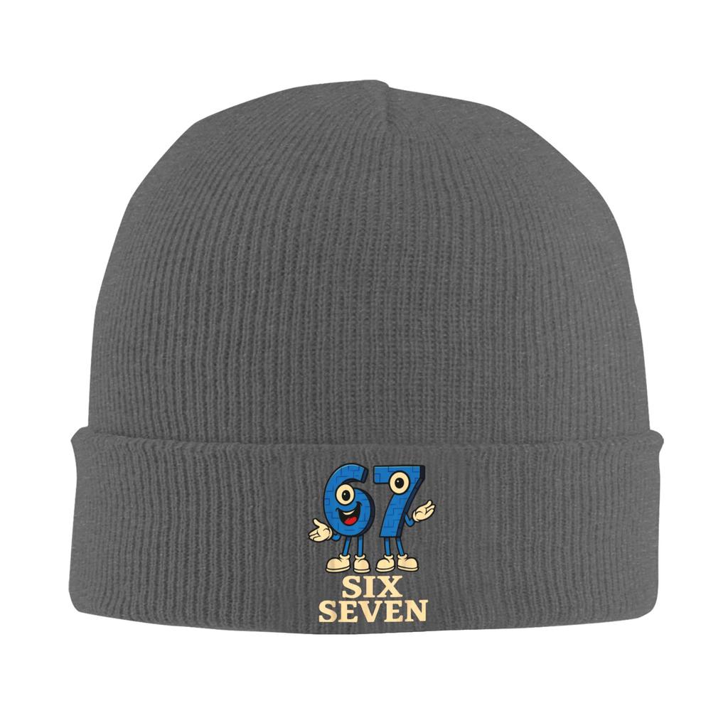 67 Six Seven 67 Funny Italian Brainrot Gaming Beanie Hats Knit Hat Men Fashion Warm Soft Caps Spring Gym Pattern Bonnet Hats