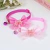 Pet Dog Bow Collar Adjustable Dog Cat Bows Collar Lace Bling Necktie for Small Dog Accessories Puppy Grooming Supplier GPJYP04