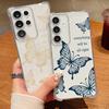 Simple Butterfly Print Phone Case For Samsung Galaxy A57 A37 A17 A56 A16 A55 A36 A26 A15 A35 A54 A53 Clear Shockproof Soft Cover