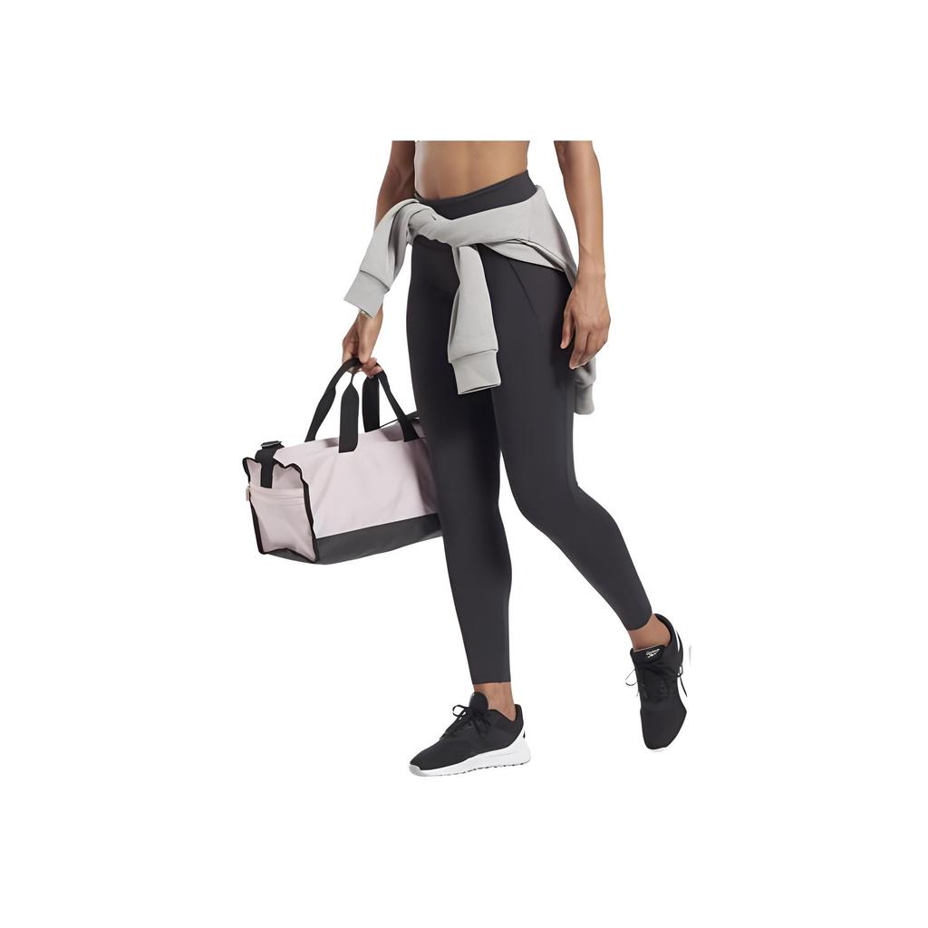 Reebok Solid High-Waisted Tight Workout Pants Women Bottoms Gray HS7780