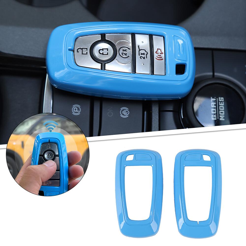 Light Blue Key Fob Cover Case Shell Protector For Ford F150 2018+ /Bronco +