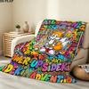 Tails Printed Flannel Blanket, soft throw for bedroom sofa, washable, Christmas present, great gift.