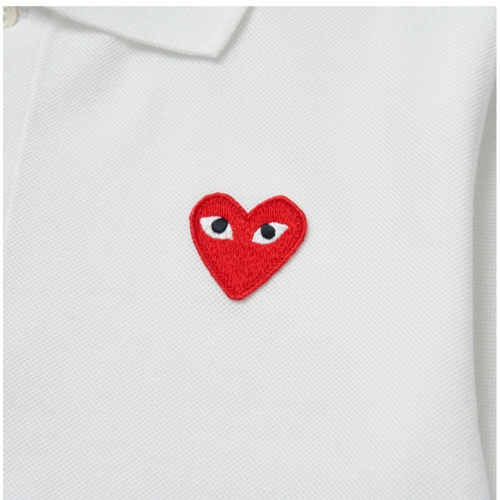 Comme DeS GarconS P1T006 5  Ax T006 051 5  Play Red Heart Waffen Polo Men S Short Sleeve Tee