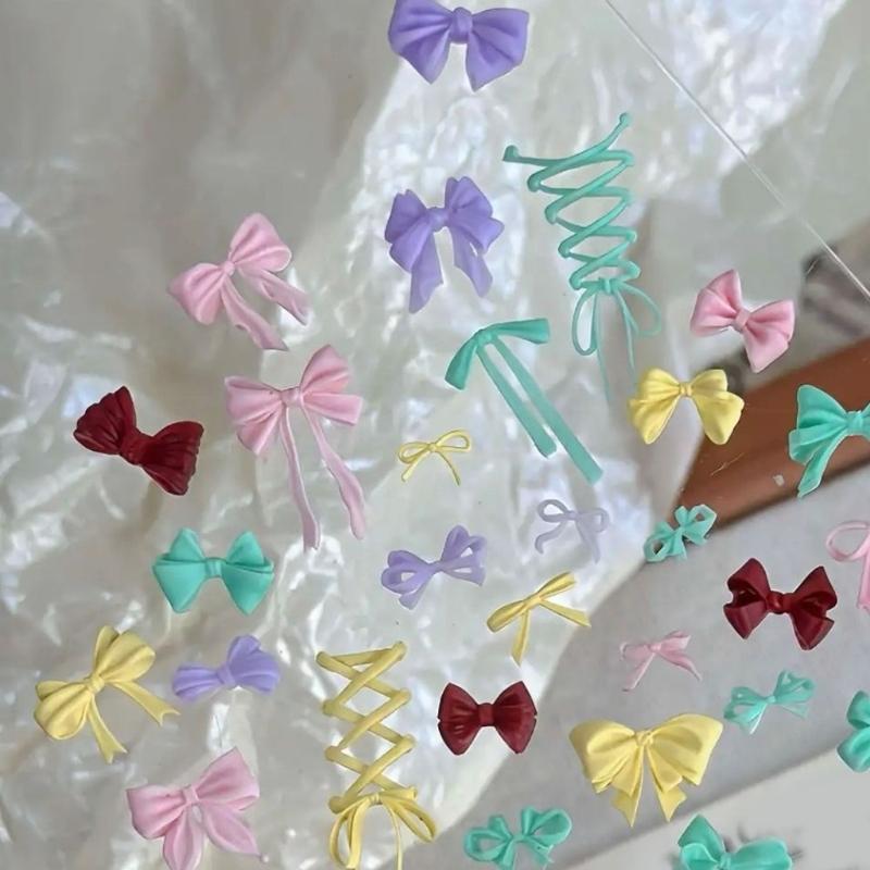 High Transparency Silicone Bows Shaped Nail Art Mold For Crafts Professional Manicure Tools For Parties Weddings