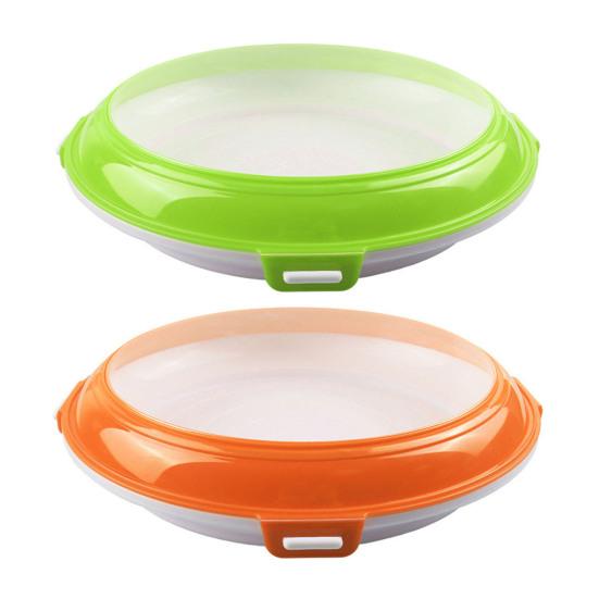 Matkonserveringsbrett Stabelbar Kjøleskapsoppbevaringsbeholder Gjenbrukbart Kjøkkenmatoppbevaringsbrett Vakuumforseglet Matbeholder