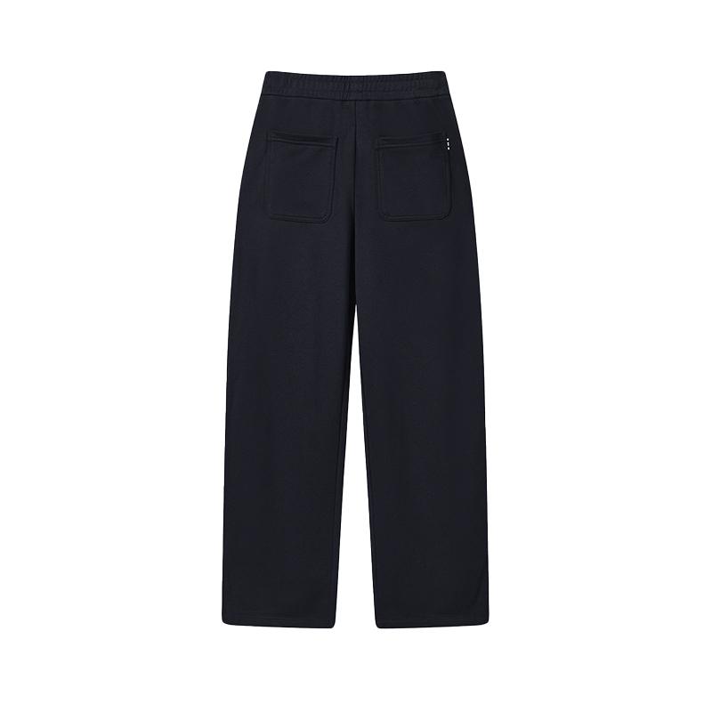 Fila Heritage Classic Versatile Comfortable Pocket Loose Straight Leg Knit Casual Pants Women Bottoms Legendary-Blue F11W548609FNV