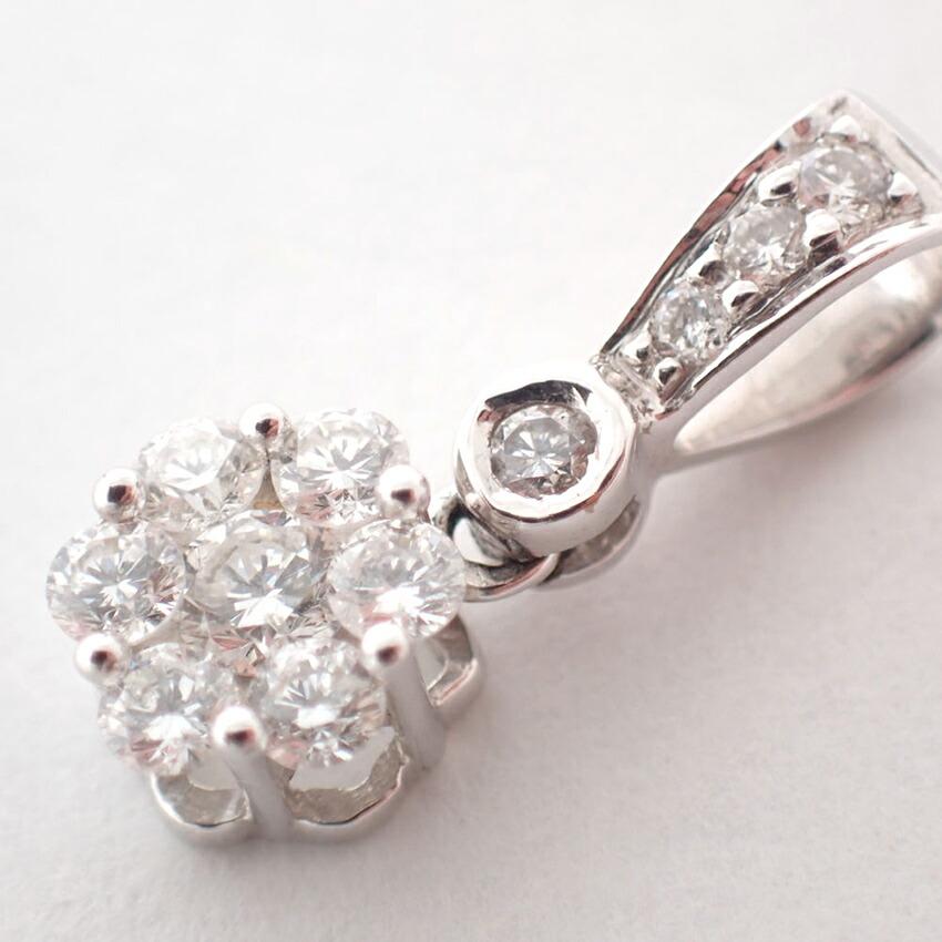 [Gebraucht] K18WG Diamant Anhänger Top/g503-43