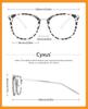 Clear Blue Light UV Unisex Eyeglasses [Cyxus] Stylish, Oversized, Lenses, Cut, Protection, (8169T10 Tortoiseshell)