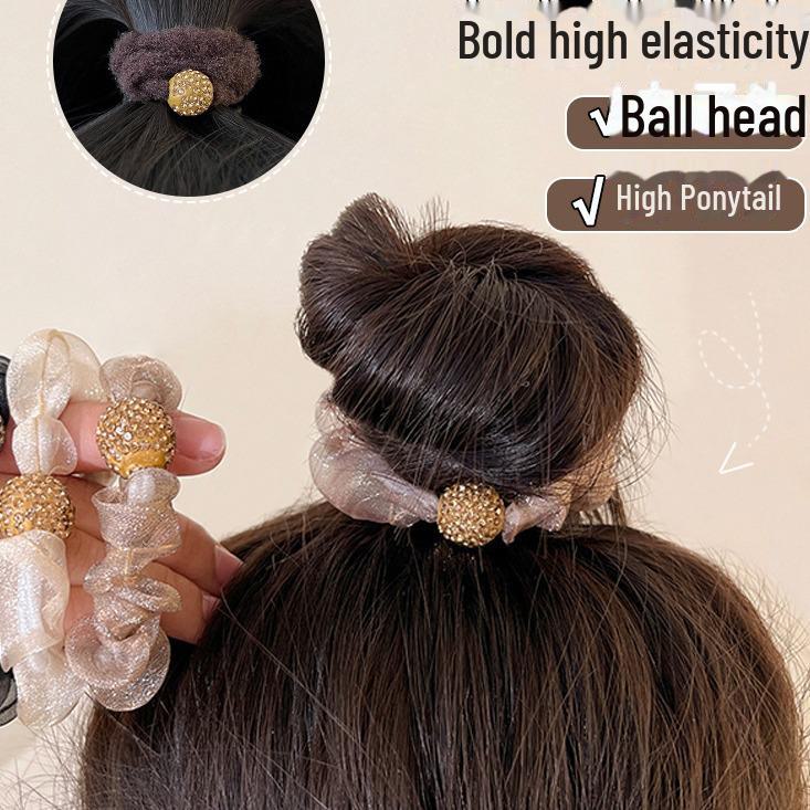 Elegante Goma para el Pelo Floral con Pedrería - Diadema de Cuero Premium para Mujer