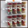 2pcs Grey Plastic Kitchen Jar Rack Wall-Mounted Adhesive Seasoning Bottles Holder Spice Bottle Holder Tool Kitchen Storage Rack