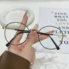 1pc Minimalist Round Golden Frame Fashion Glasses for Men Women Clear Lens Eyewear with Sleek Design Perfect for Daily Wear