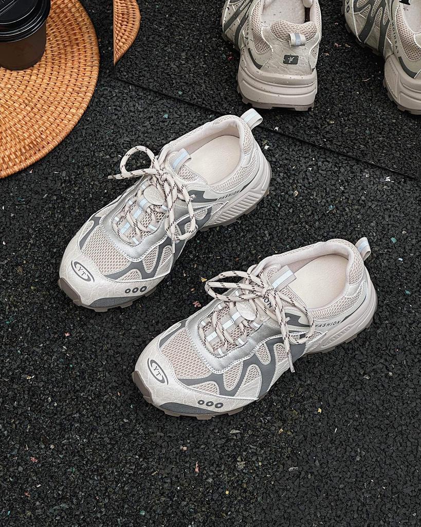 European Products Popular Dad Shoes Girl 2025 Autumn New Niche Non-collision Versatile Shoes Sports and Leisure Forrest Gump Shoes