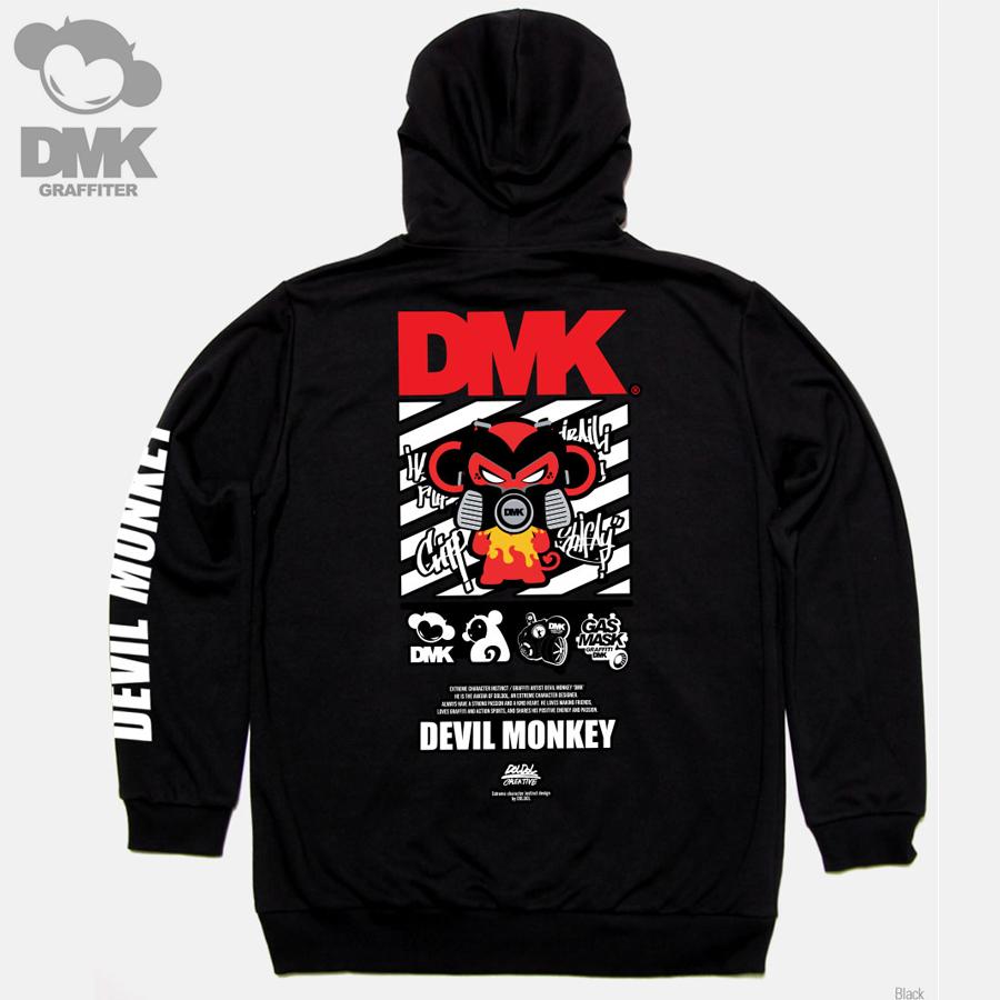 Doldol Dmk_Hoody_94 Художник-граффити Дьявольская Обезьяна Dmk Персонаж для татуировок Графический дизайн граффити Худи Худи Black/S