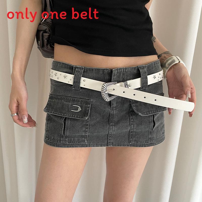 Vintage Ethnic Style Pu Leather Belt With Metal Buckle For Women Dress And Jeans Accessory
