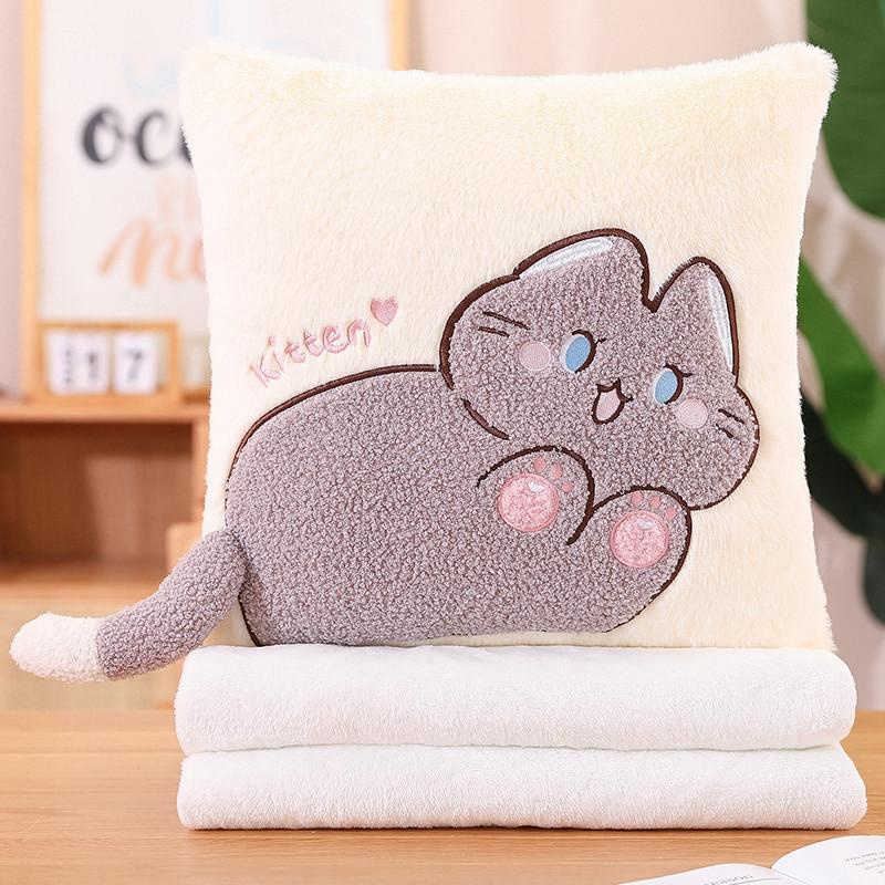 Little Dinosaur Pillow Quilt Two-in-one Cute Cartoon Nap Pillow Quilt Office Waist Cushion