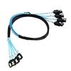 Cablecc Internal SAS 4 SATA Host To 4 SATA 7 Pin Target Hard Disk 6Gbps Data Server RAID Cable 50cm