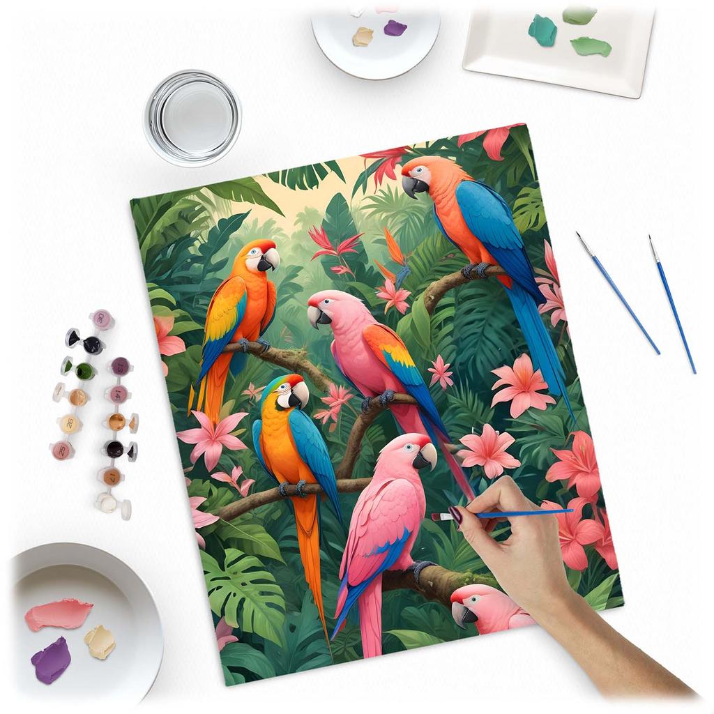 Paint By Numbers Massido Parrots