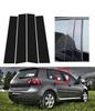 Poteau de pilier noir brillant en Fiber de carbone, autocollant pour Volkswagen Golf 5 V MK5 2003-2009 2004 2005, porte de fenêtre, affaire B CCover,