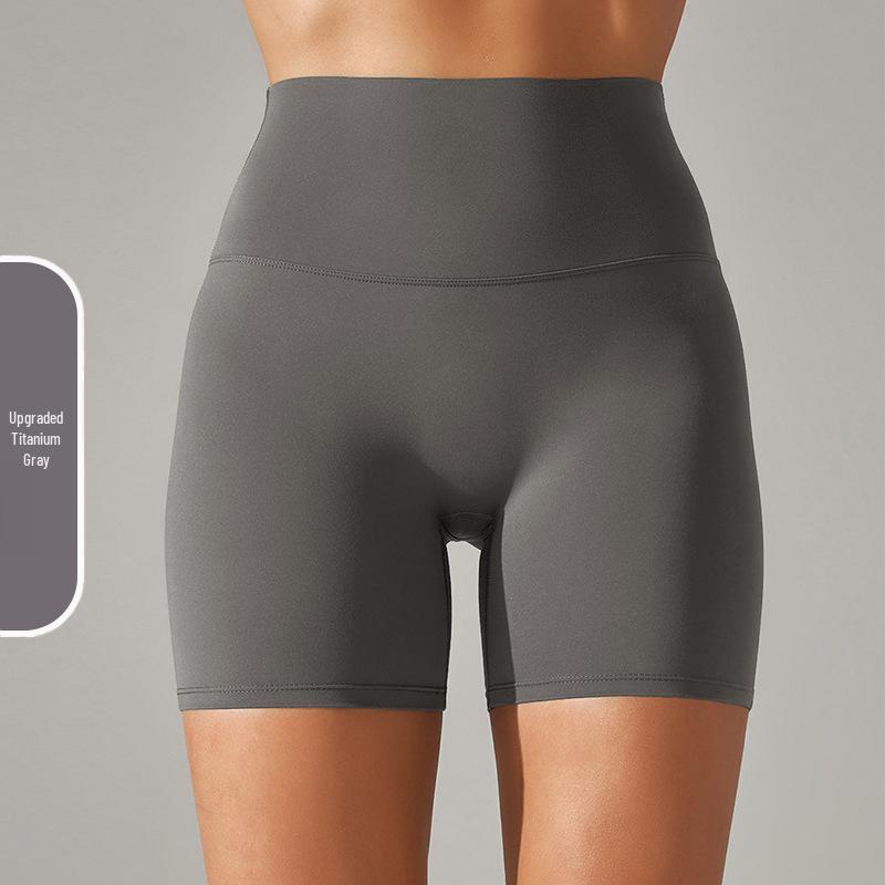 High-Waisted Seamless Yoga Shorts for Women - No Visible Lines, European & American Style, Perfect for Running and Fitness