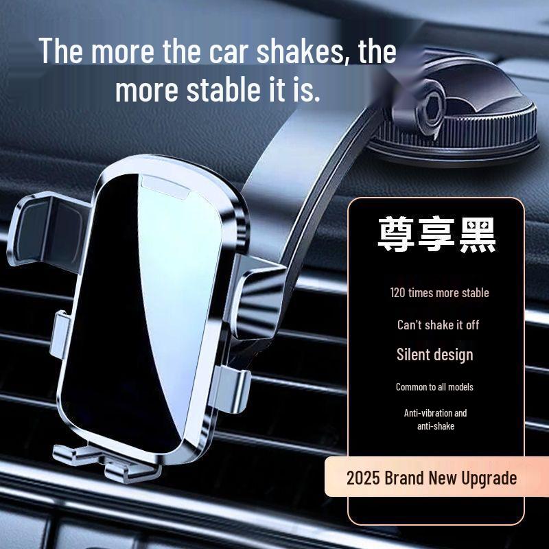 2025 Gravity Support Suction Cup Car Phone Holder for Dashboard Navigation
