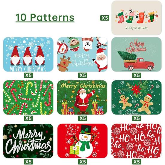 Yousheng Christmas Cookie Tins with Lid Food Containers Eco-friendly Heat-Resistant Christmas Theme Design Disposable Foil Treat Containers