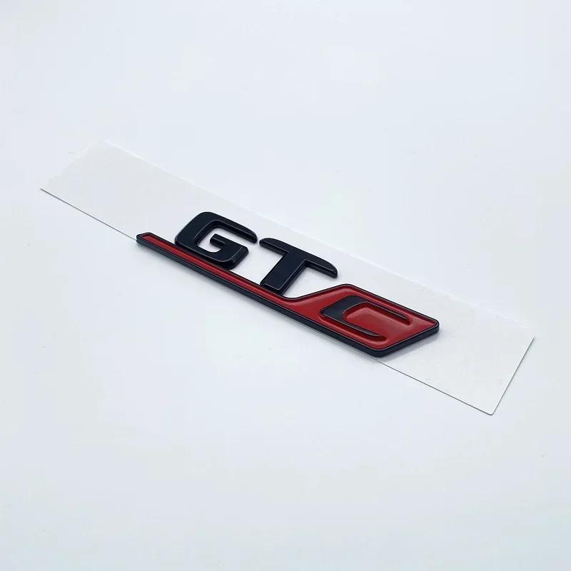 HXBQK1 3D Flat Letters ABS Emblem GT GTC V8biturbo for Mercedes Benz AMG Car Trunk Lid Nameplate Badge Logo Sticker Chrome Glossy Black