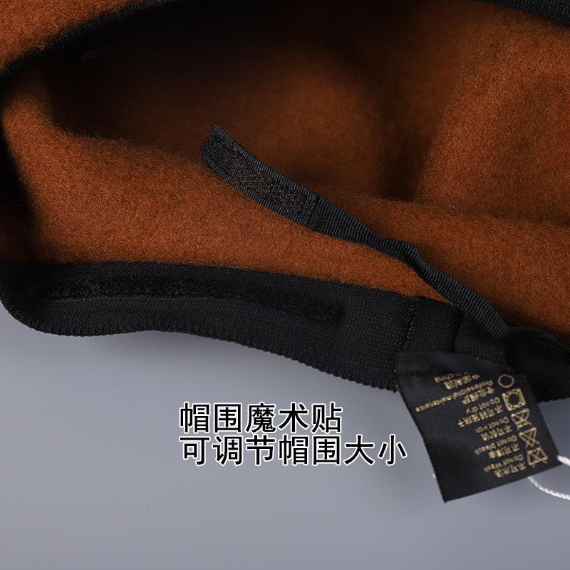 Winter Warm High Quality Australian Wool Roll Edge Beret Cap Women'S Winter Elegant Dome Solid Color Wool Painter Hat