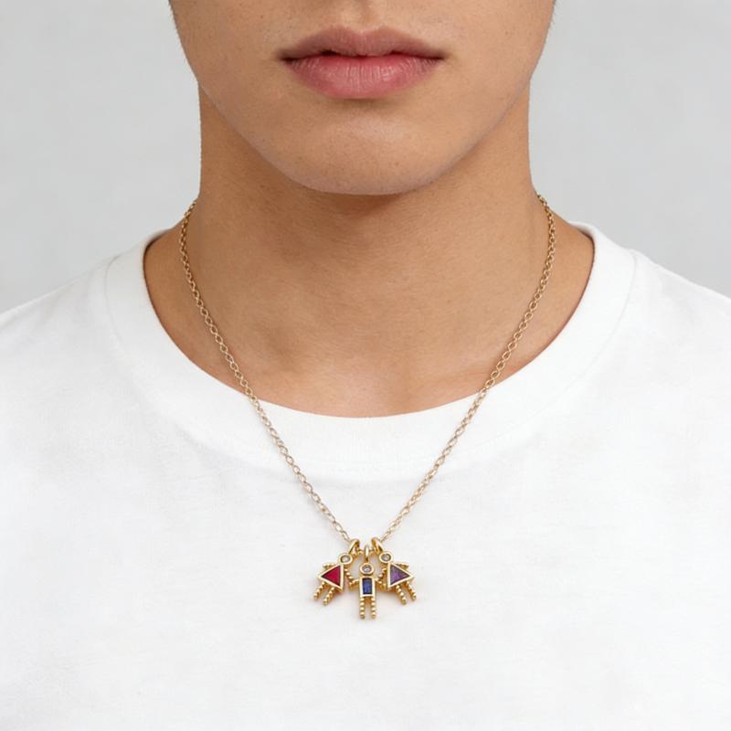 Neue Süße Geburtsstein Kinderform Halskette Kupfer Goldfarbe Partner Halsband Zirkon Personalisierte Lange Kette Choker Täglich