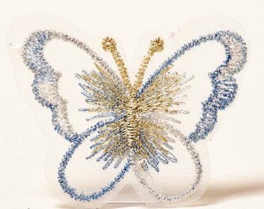 5CM Width 100Pieces/Pack Colorful Embroidery Butterfly DIY Garment Wedding Dress Hair Accessories Sewing Material for Hairgrips