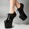 Scarpe con plateau da donna Tacco alto estremo Décolleté da donna senza tacco Strani tacchi con zoccolo Sexy BDSM Stringate Scarpe unisex Taglie forti
