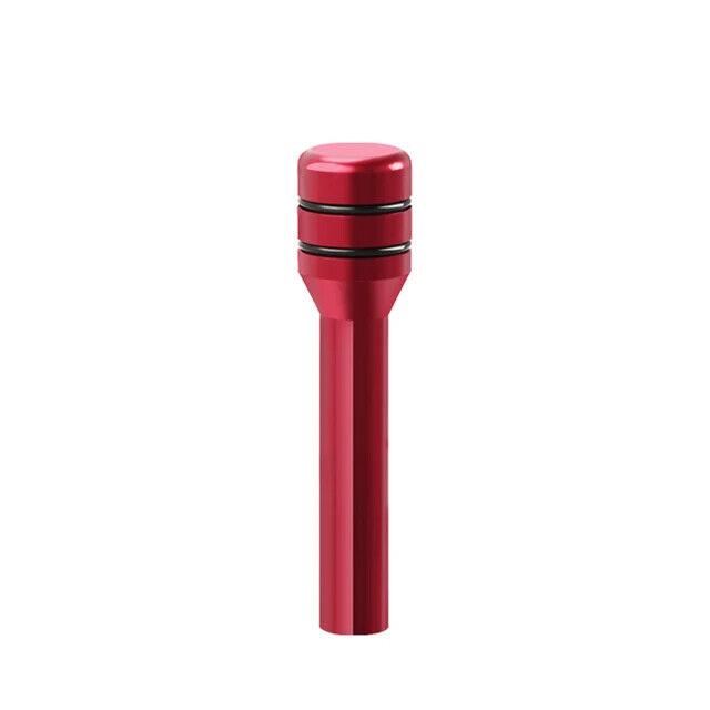 1pc Red Aluminum Door Lock Stick Knob Pull Pins Cover Car Interior Accessories+