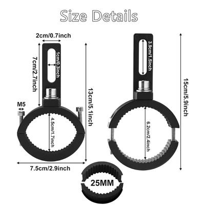 Weather Resistant Aluminum Alloy Adjustable Motorcycle Light Holder Stand For Outdoor Exploration Safe Nighttime Travel