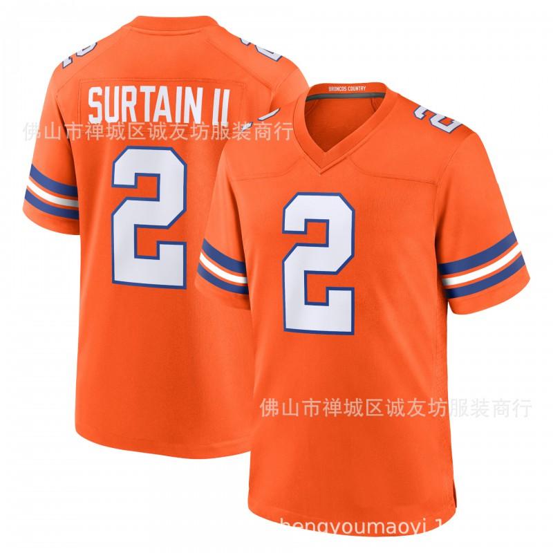 NFL Denver Broncos 2 Patrick Surtain II Football Jersey Mens Sports Game Uniform