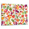 Glass Cutting Board 2X 30X52 Vegetables