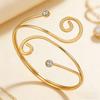 Women’s Fashion Diamond Studded Geometric Open Cuff Bracelet