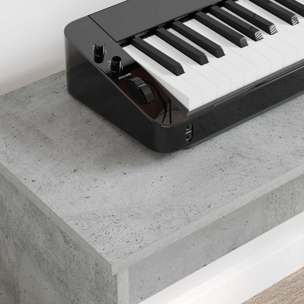 Piano Stand Concrete Grey 100 x 32 x 64 cm Particleboard