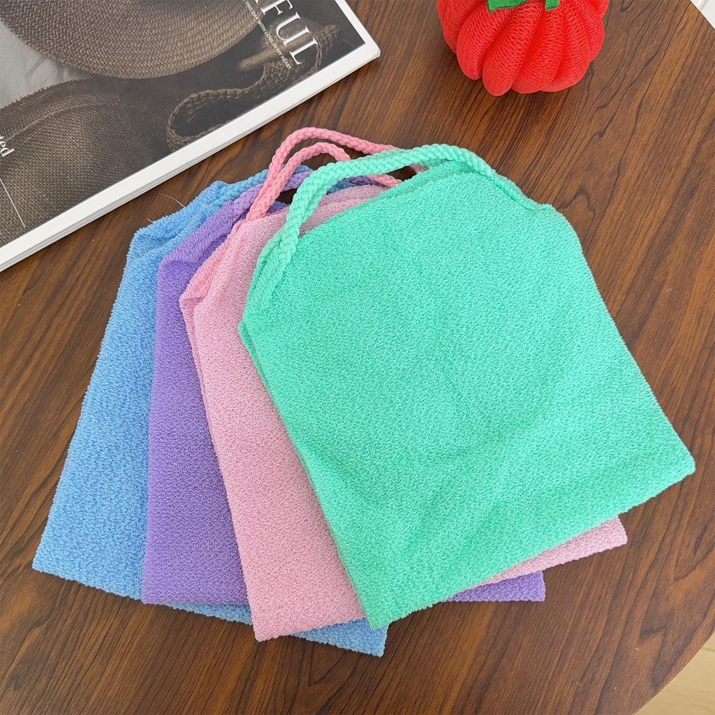 Exfoliating Back Scrub Towel Double-Sided High Elasticity Exfoliator Body Scrub Towels Bathing Massage Wash Brush Bath Tools