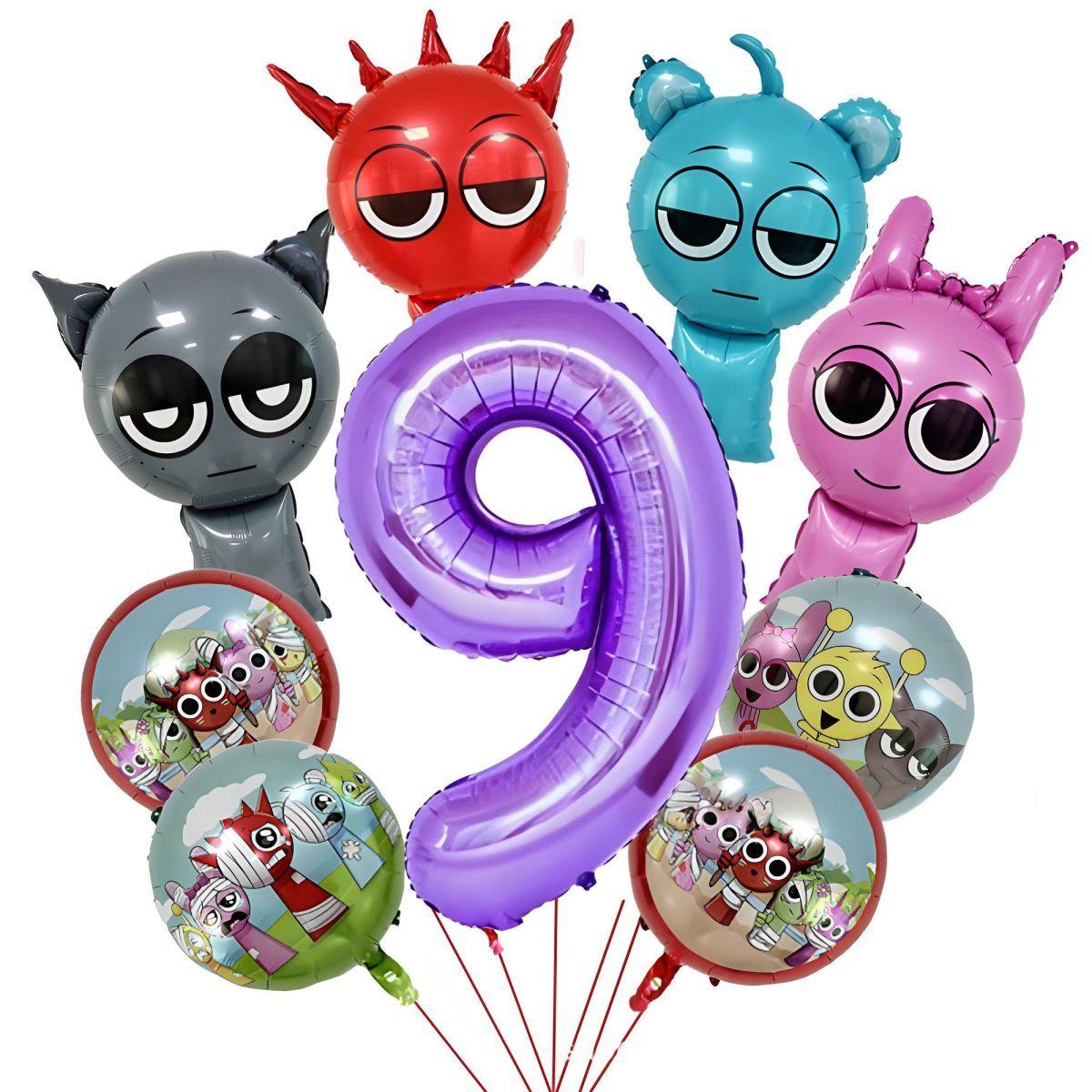

Rhythm Box Digital Balloon Set Children s Birthday Party Decoration Set Number 9