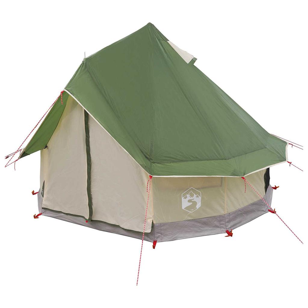 Modern Tipi Tent with Roof Green 250 x 250 cm Polyester and Steel