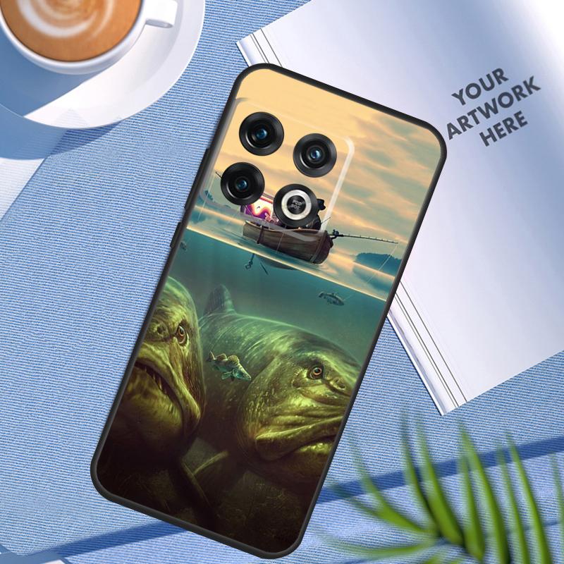 Fishing Gear Fish Case For OnePlus 12 11 12R 10 9 Pro 10R 9R 8T 10T Nord 2 2T CE 3 Lite CE4 N10 N20 N30 Cover