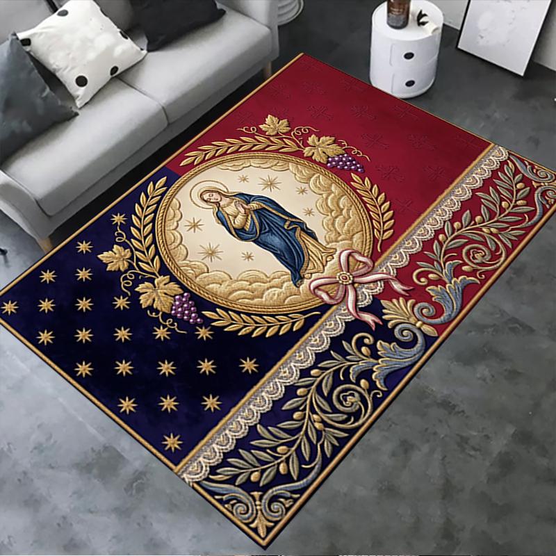 2025 New The Holy Mother Carpet Rug for Living Room Bedroom Home Sofa Decoration,Kids play Non-slip Floor Mat12