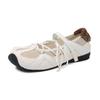 Fashion casual black retro square head shallow mouth flat sole shoes women's 2025 new summer ballet Mary Jane shoes