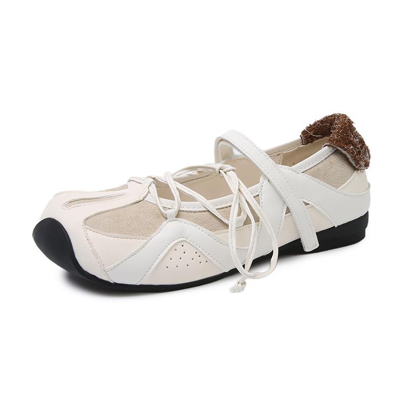 Fashion casual black retro square head shallow mouth flat sole shoes women's 2025 new summer ballet Mary Jane shoes