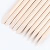 100pcs Cuticle Pusher Remover Beech Stick Dead Skin Push Nail Art Tools Rhinestones Picker Bead Pusher Manicure Pedicure Care