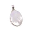 Natural Mother Of Pearl Gemstone Handmade 925 Solid Silver Pendant 1.75" I7T66