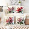 Graceful Lily Floral Pattern Digital Printing Pillow Cover Short Plush Suitable Living Rooms Bedrooms Sofas Throw Cushion Cover