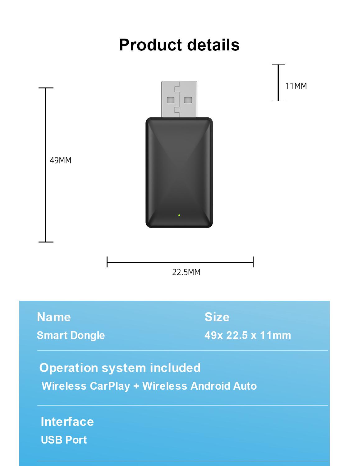

Трансграничный CarPlay: Apple & Android Проводной-к-Беспроводному Интеллектуальный Навигационный Блок
